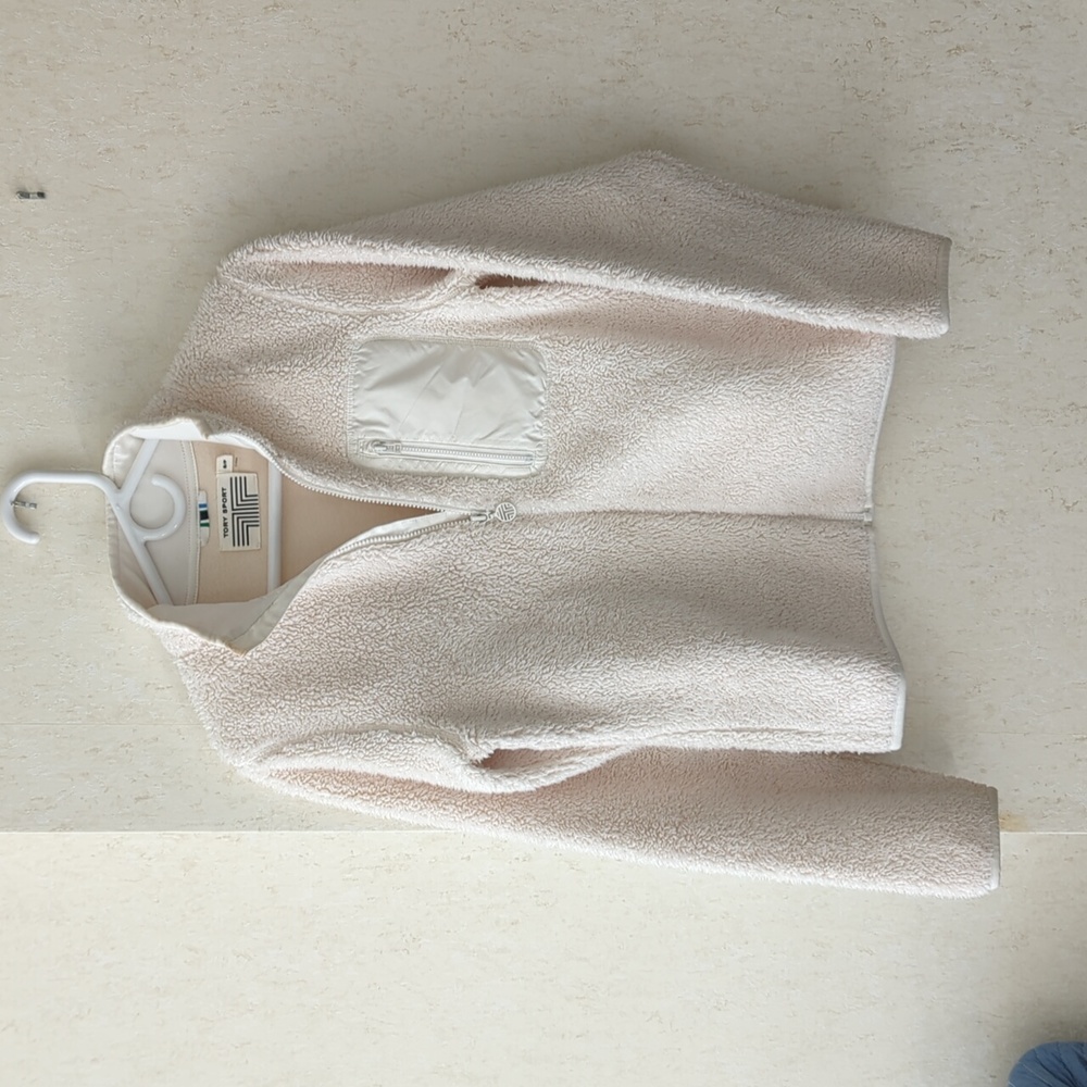 Tory Sport Faux Fur Jacket - Tory Burch - Small Petite